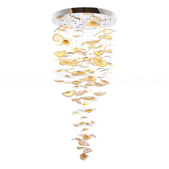 Cloyd 11331 Люстра KUSTO C12 высота - 230 см, хром янтарное стекло, изображение 6