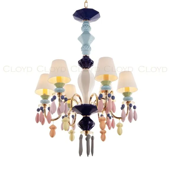 Cloyd 11043 Люстра LOTTIE - A C6 диаметр - 56 см, цветная керамика