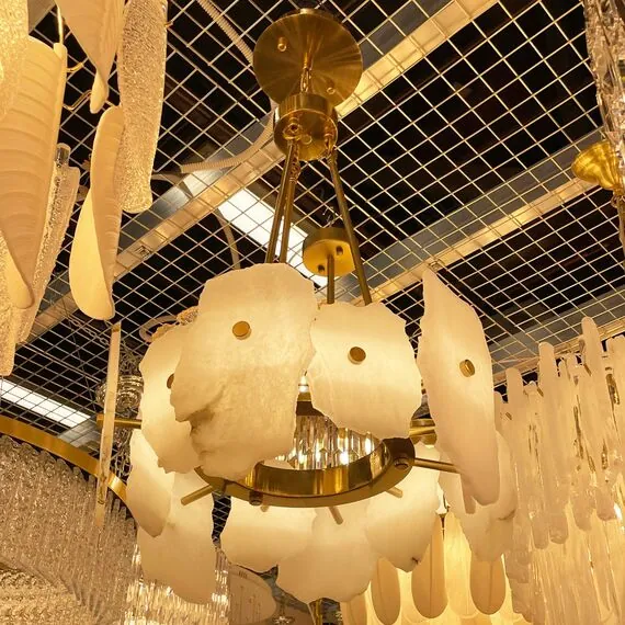 Cloyd 10918 Люстра KNOSS C1 диаметр - 45 см, алебастр латунь, изображение 4