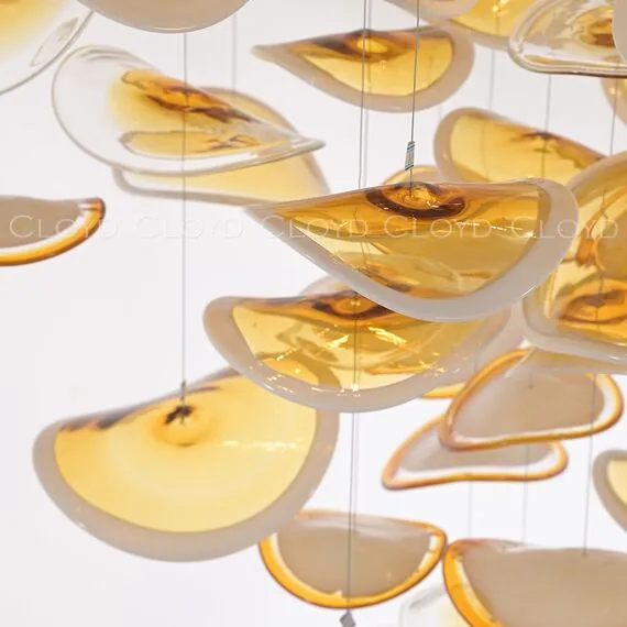 Cloyd 11331 Люстра KUSTO C12 высота - 230 см, хром янтарное стекло, изображение 4