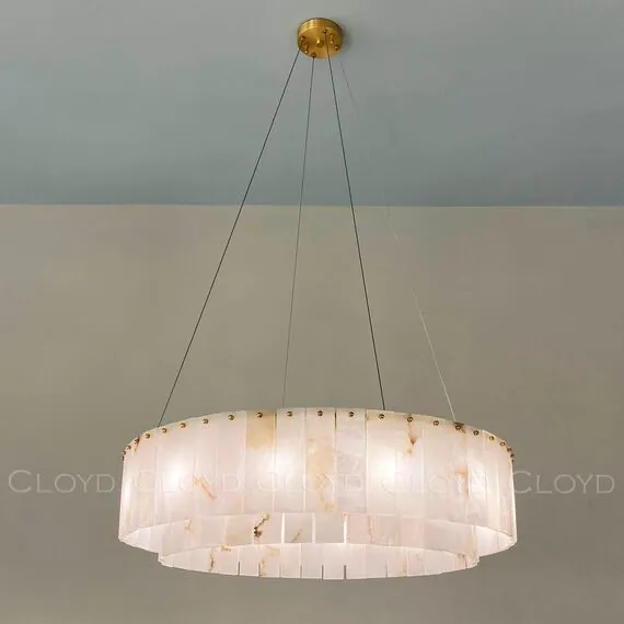 Cloyd 11156 Люстра HERCULANUM - A C12 диаметр - 80 см, алебастр латунь, изображение 2