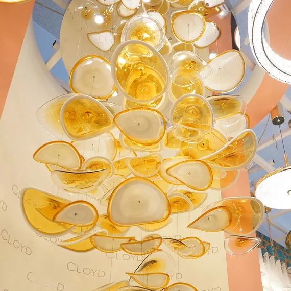 Cloyd 11331 Люстра KUSTO C12 высота - 230 см, хром янтарное стекло, изображение 8