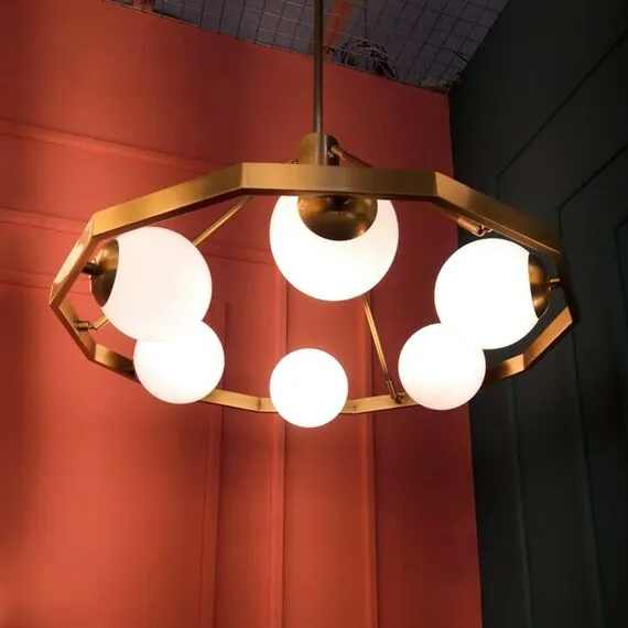 Cloyd 10138 Люстра KARASS C6 диаметр - 76 см, латунь, изображение 2