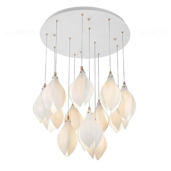 Cloyd 10363 Люстра MANGRA C12 диаметр - 53 см, керамика белый