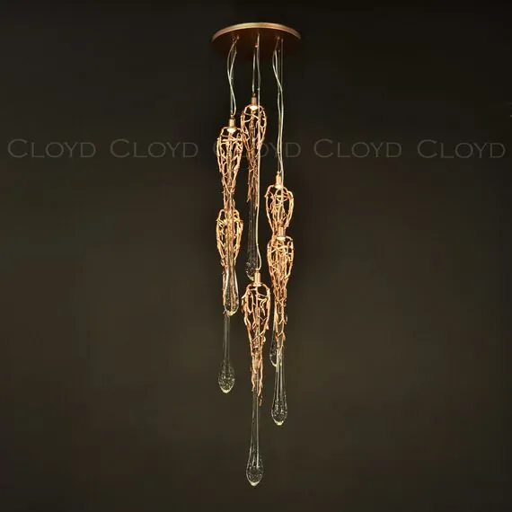 Cloyd 11100 Люстра SALAZAR C6 высота - 220 см, латунь