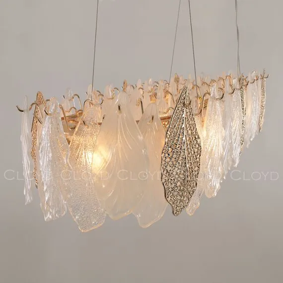 Cloyd 11173 Люстра SENEGAL - B C10 ширина - 99 см, с золотыми листьями золото, изображение 4