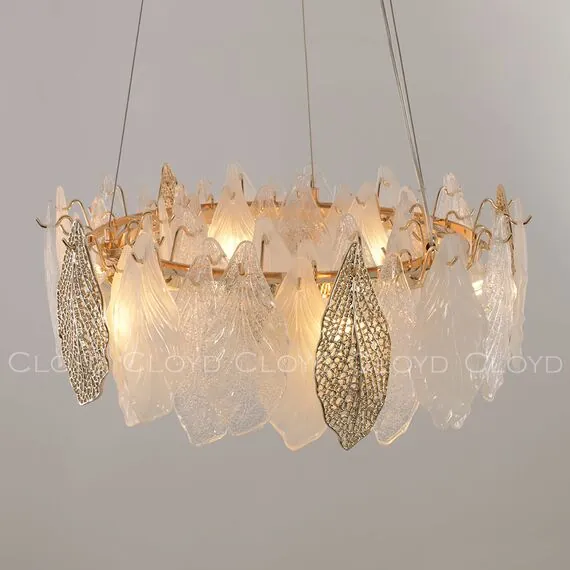 Cloyd 11170 Люстра SENEGAL - B C6 диаметр - 50 см, с золотыми листьями золото, изображение 3