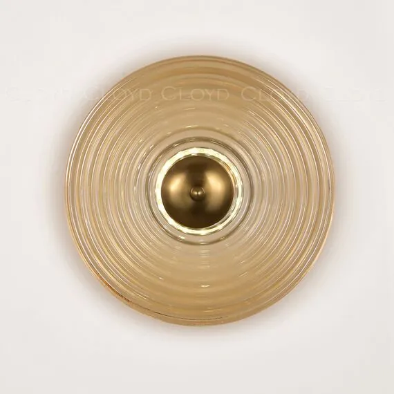 Cloyd 20384 Бра MINUTE W1 диаметр - 30 см, латунь коньячн. стекло