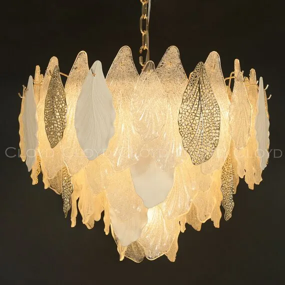 Cloyd 10366 Люстра SENEGAL - A C15 диаметр - 60 см, с золотыми листьями золото, изображение 5