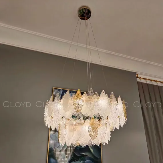 Cloyd 11172 Люстра SENEGAL - B C18 диаметр - 80 см, с золотыми листьями золото