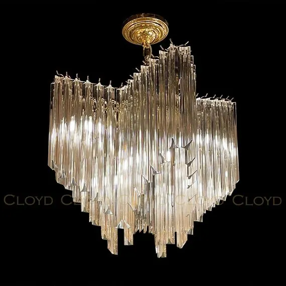 Cloyd 10753 Люстра NIBELUNG C8 диаметр - 60 см, золото прозрачное стекло, изображение 4