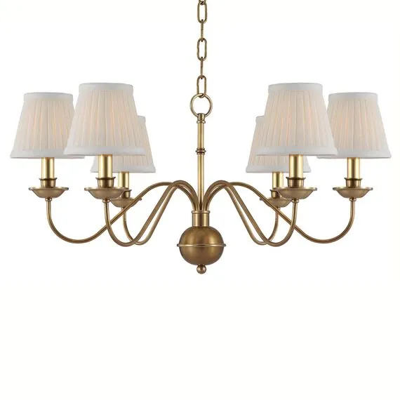 Cloyd 10063 Люстра MIDWEST C6 беж. абажур диаметр - 68 см, латунь