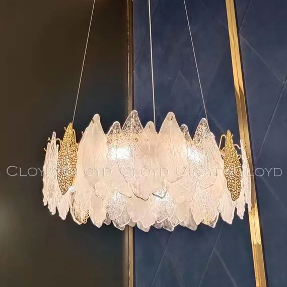 Cloyd 10434 Люстра SENEGAL - B C8 диаметр - 60 см, с золотыми листьями золото, изображение 6