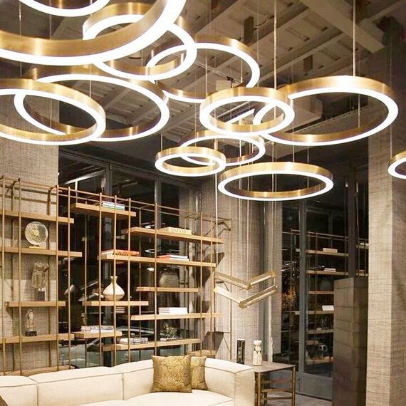 Cloyd 10254 Подвесной светильник RAUNDS P1 диаметр - 80 см, латунь, изображение 3