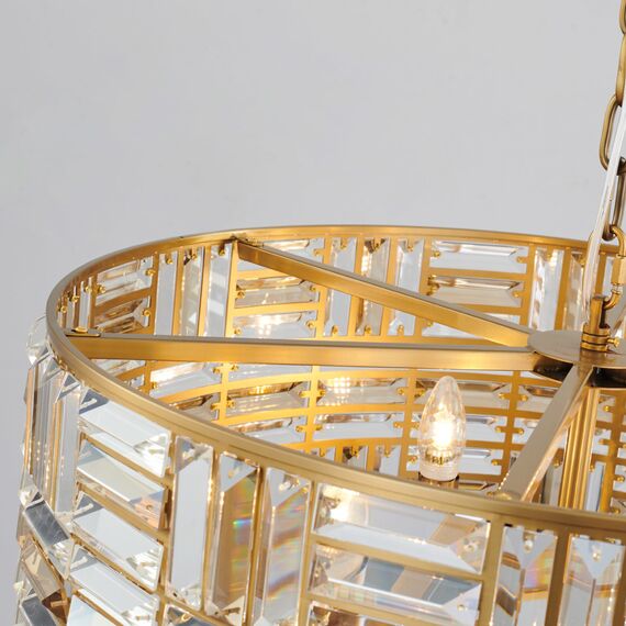 Cloyd 10696 Люстра MOVILLE C4 диаметр - 55 см, латунь, изображение 3