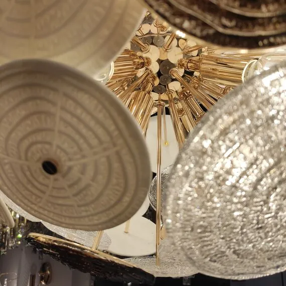 Cloyd 10660 Люстра SOLAR C12 диаметр - 50 см, белая керамика золото, изображение 6