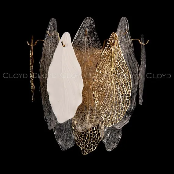 Cloyd 20110 Бра SENEGAL - A W3 высота - 33 см, с золот. листьями золото, изображение 4