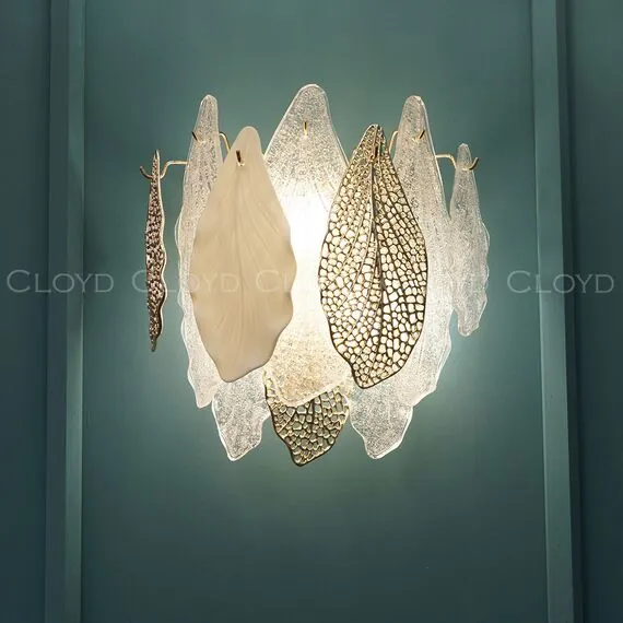 Cloyd 20110 Бра SENEGAL - A W3 высота - 33 см, с золот. листьями золото, изображение 6