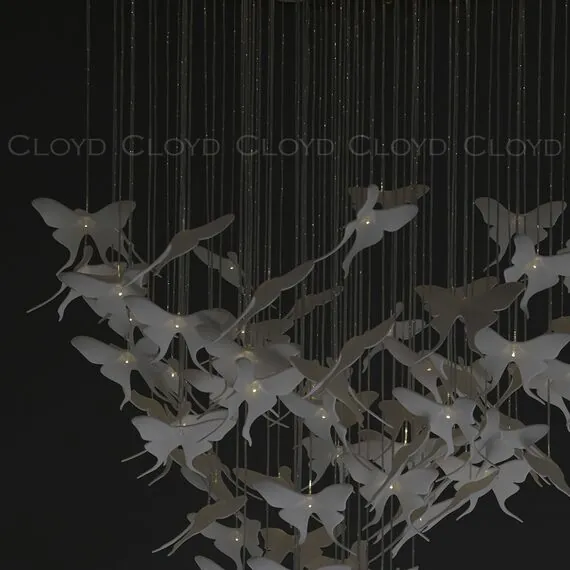 Cloyd 11332 Люстра TROPICA C9 высота - 120 см, керамика золото, изображение 6