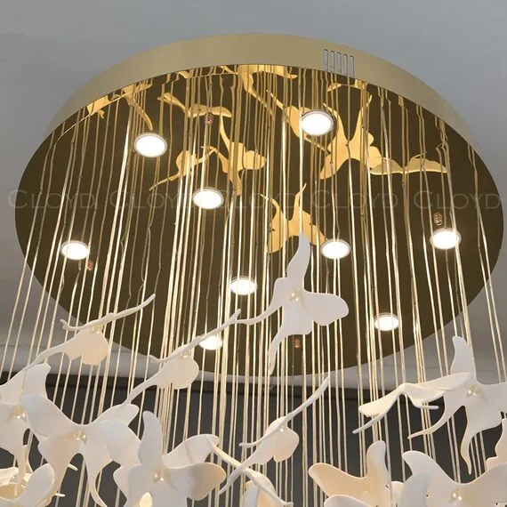 Cloyd 11332 Люстра TROPICA C9 высота - 120 см, керамика золото, изображение 4