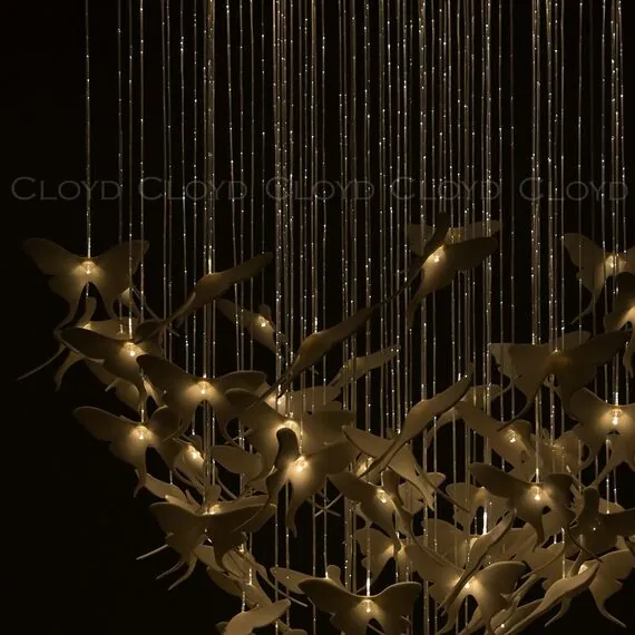 Cloyd 11332 Люстра TROPICA C9 высота - 120 см, керамика золото, изображение 5