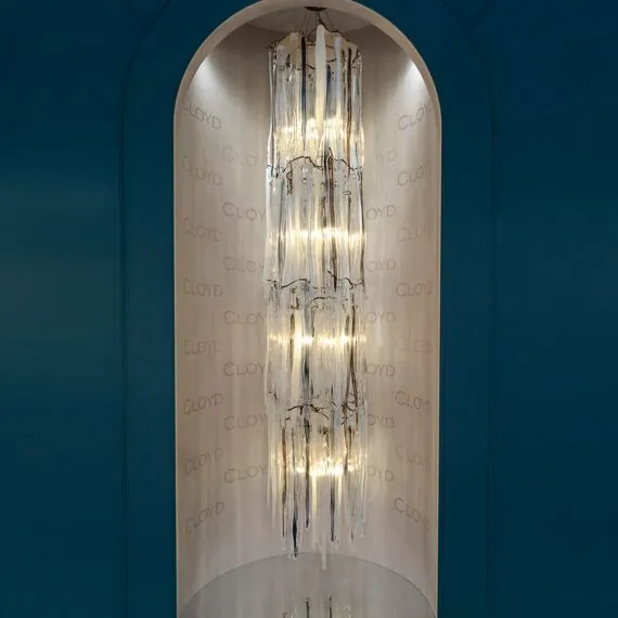 Cloyd 11255 Люстра SULAWESI C24 высота - 260 см, серебро темно