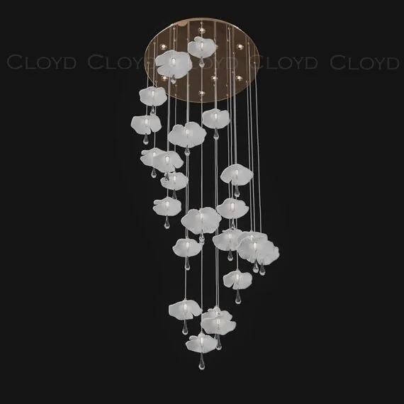 Cloyd 11335 Люстра SHANGRILA - A C33 высота - 250 см, керамика золото, изображение 3