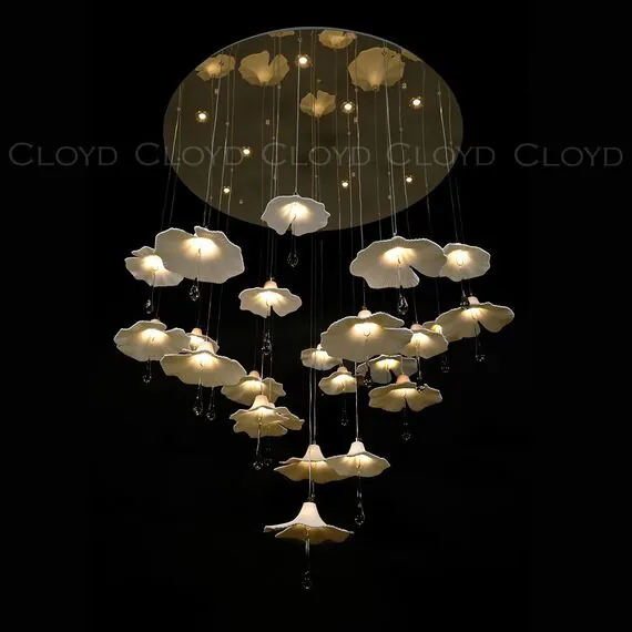 Cloyd 11334 Люстра SHANGRILA - A C33 высота - 120 см, керамика золото, изображение 7