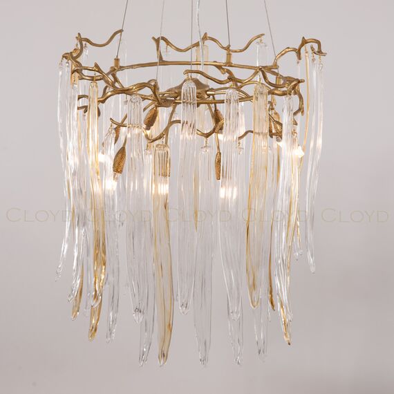 Cloyd 10398 Люстра SULAWESI C8 диаметр - 61 см, латунь желтый стекло, изображение 3