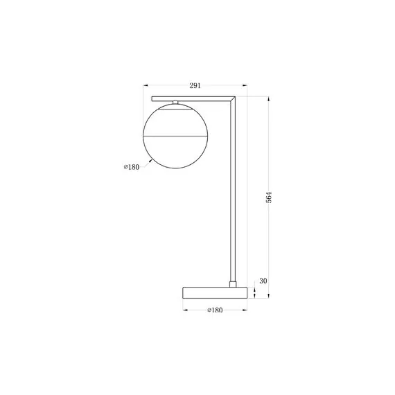 Garda Decor 22-88228 Лампа настольная металл цвет золото d45*55см, изображение 3