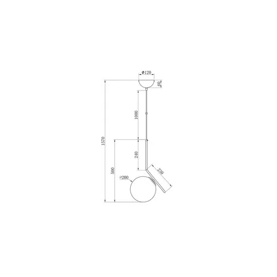 Garda Decor K2GP-825BR-S Светильник потолочный d20*48см, изображение 3