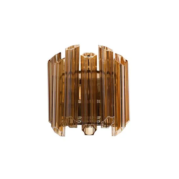 Garda Decor 20MB3451-2AMBER Бра стекло янтарного цвета 32*33*32см