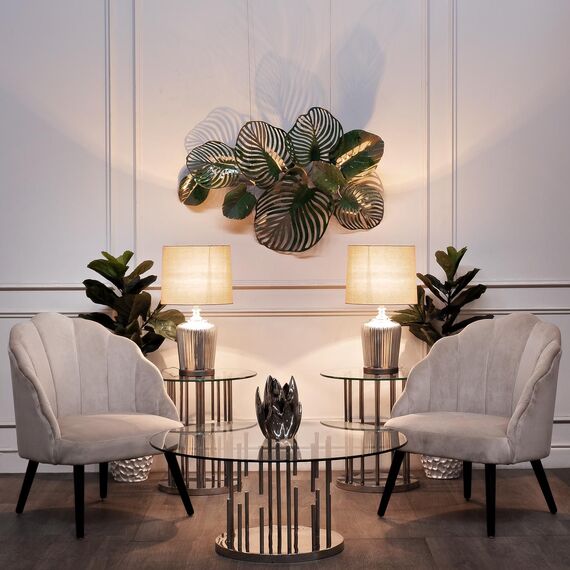 Garda Decor 22-88237 Лампа настольная плафон кремовый d30*64см