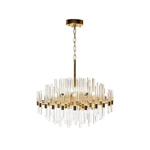 Garda Decor 62GDM-810021-800 Люстра Serena прозр.стекло/золото d80см h65см, изображение 2