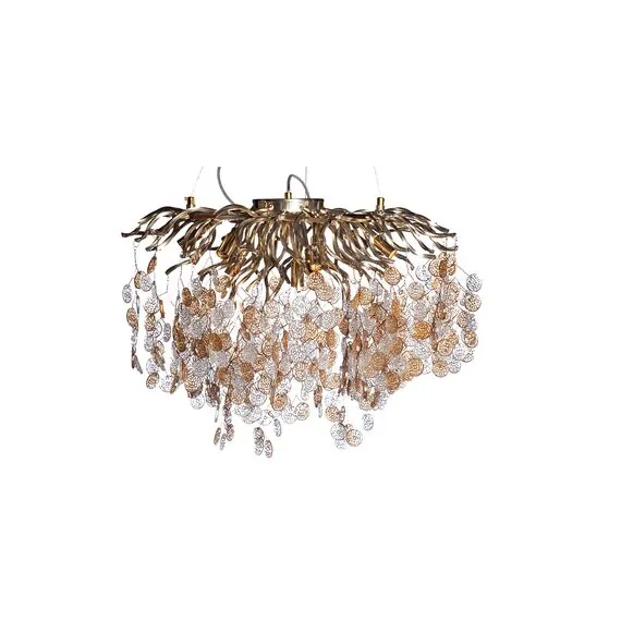 Garda Decor 86-8016/600 Люстра "Монетки" стекло/металл шампань d60*h25см, изображение 2