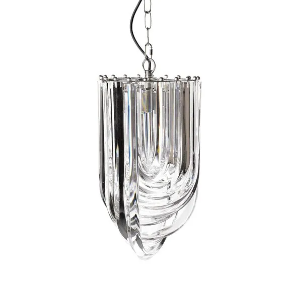 Garda Decor 91GH-3503 Люстра потолочная, хром, акрил  d.25*h.48см