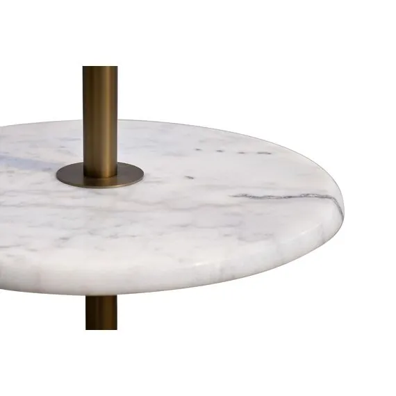 Garda Decor 22-88338FL Торшер с мраморн.столиком плафон белый 38*h.150 см, изображение 2