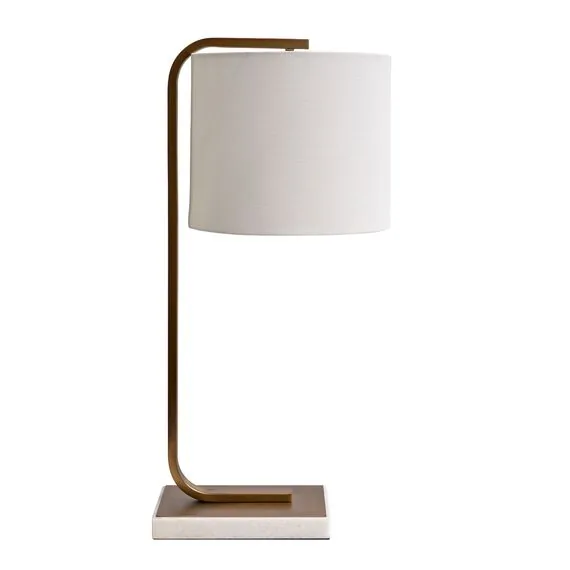 Garda Decor 22-89016 Лампа настольная плафон белый 27*h.66 см