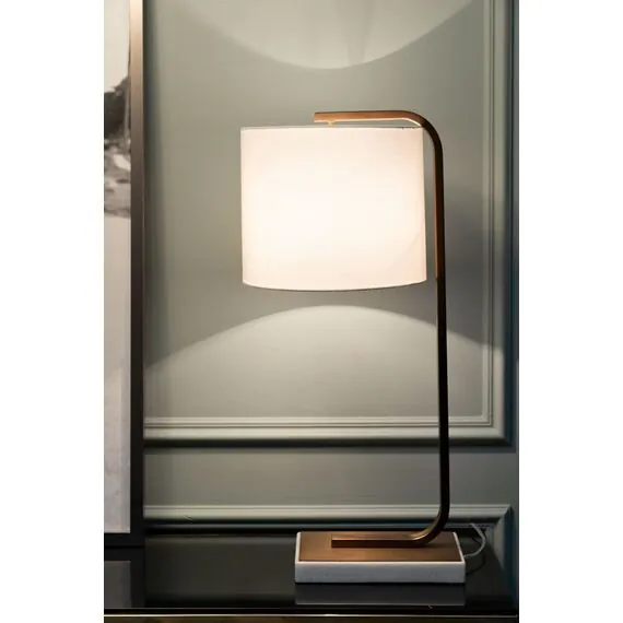 Garda Decor 22-89016 Лампа настольная плафон белый 27*h.66 см, изображение 2