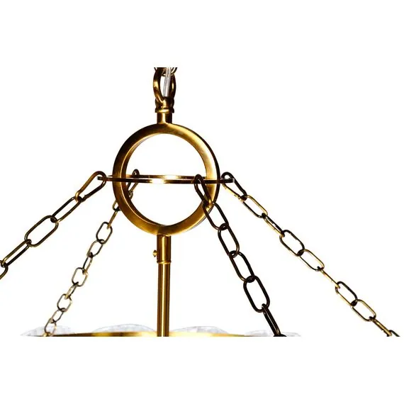 Garda Decor K2KG1102P-8A Люстра Tiara круглая латунь/стекло прозр. d80*h63см, изображение 3