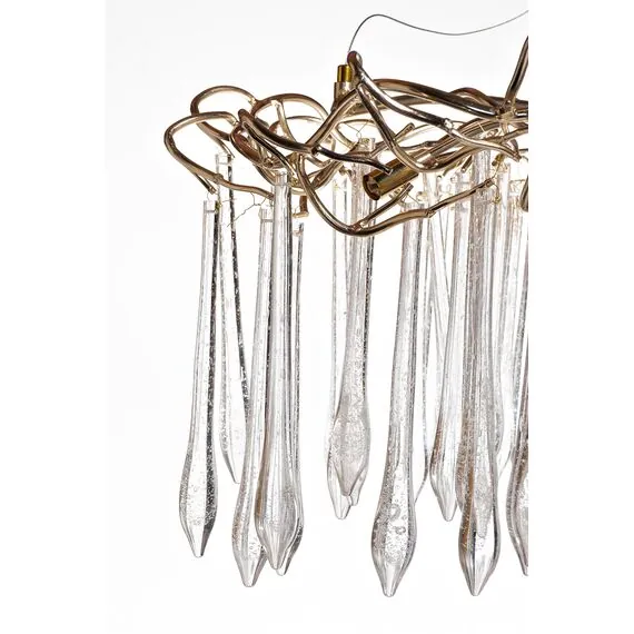 Garda Decor 86-8035/800 Люстра круглая "Капли" d.80*h.50см, шампань, изображение 3