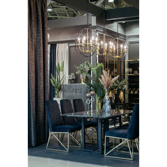 Garda Decor 91GH-2020-6 Лампа потолочная Сфера латунь/черный d.56см h.60см