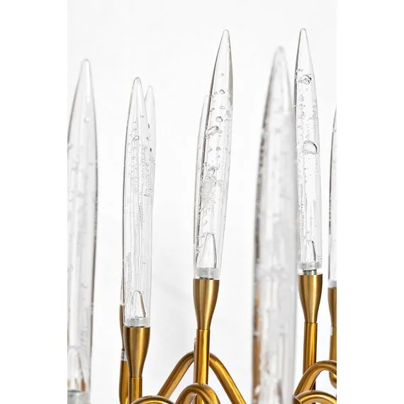 Garda Decor K2PG0330-80 Люстра латунь/стекло прозр. d.80 h.43см, изображение 2