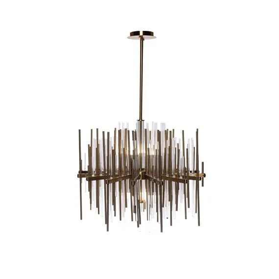 Garda Decor 92EL-YG60832-8P Люстра латунь d.64см