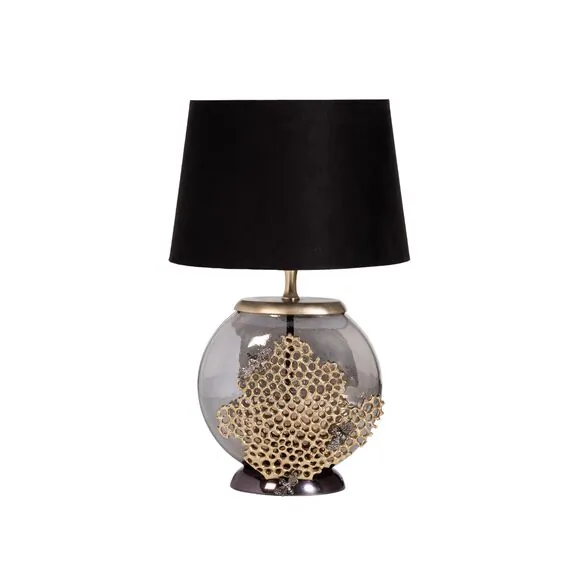 Garda Decor 69-102003 Лампа настольная плафон чёрный d26,5*h53см