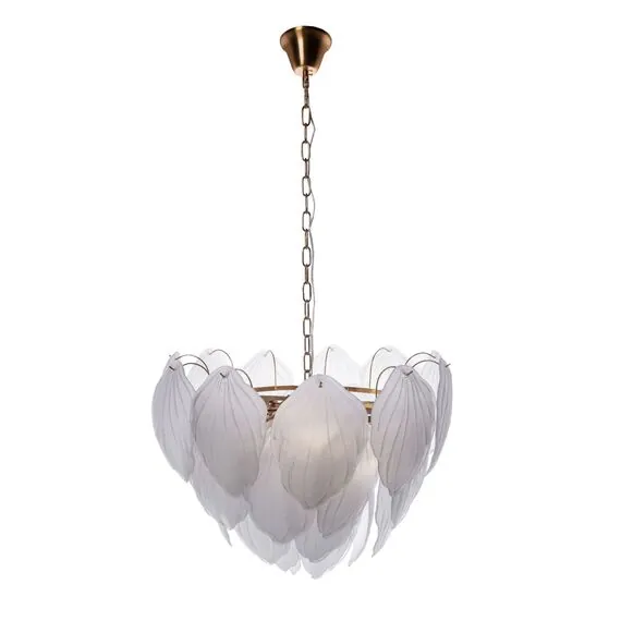 Garda Decor 62GDW-8903-600M Люстра Swan матовые лепестки d60см h55см