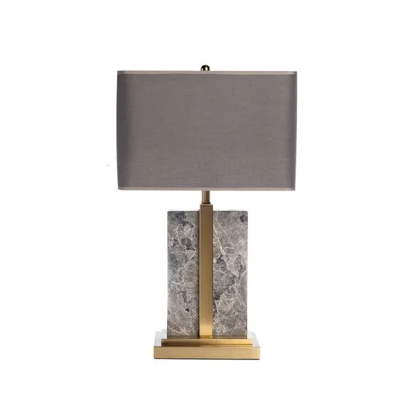 Garda Decor K2KM15650 Лампа настольная плафон серый h65см