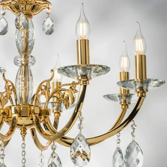 Lightstar 694082 Люстра подв STREGARO 8х60W E14 ЗОЛОТО, изображение 11