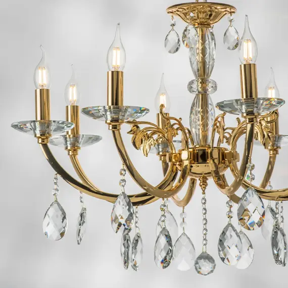 Lightstar 694082 Люстра подв STREGARO 8х60W E14 ЗОЛОТО, изображение 12