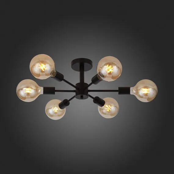 EVOLUCE SL419.402.06 Светильник потолочный Черный E27 6*60W, изображение 25